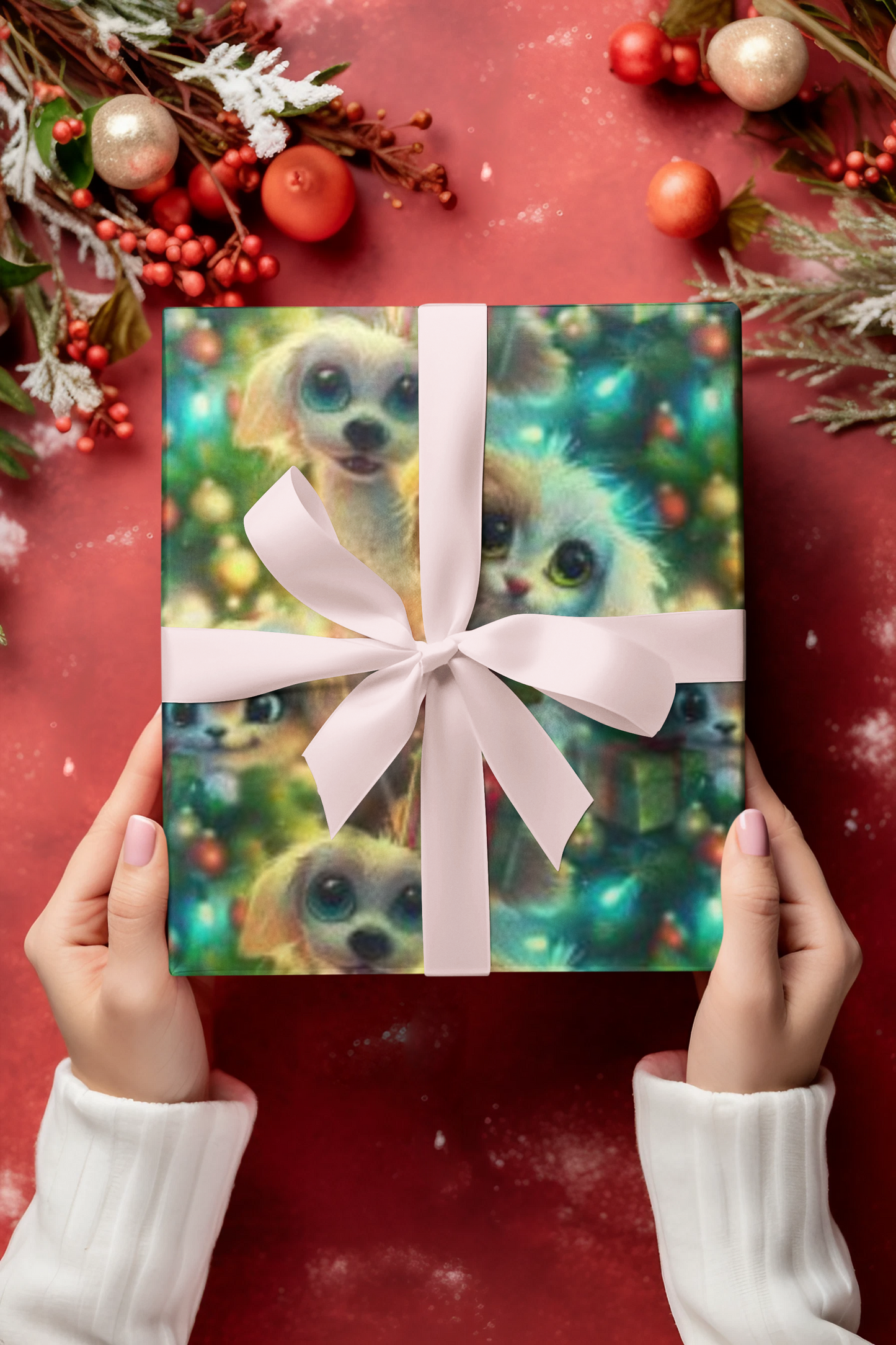 Puppy & Kitten Wrapping Paper