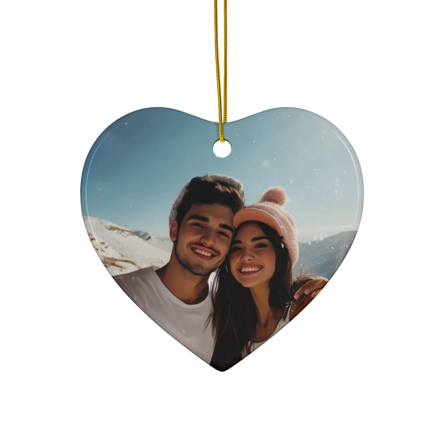 Custom Photo Ceramic Ornament