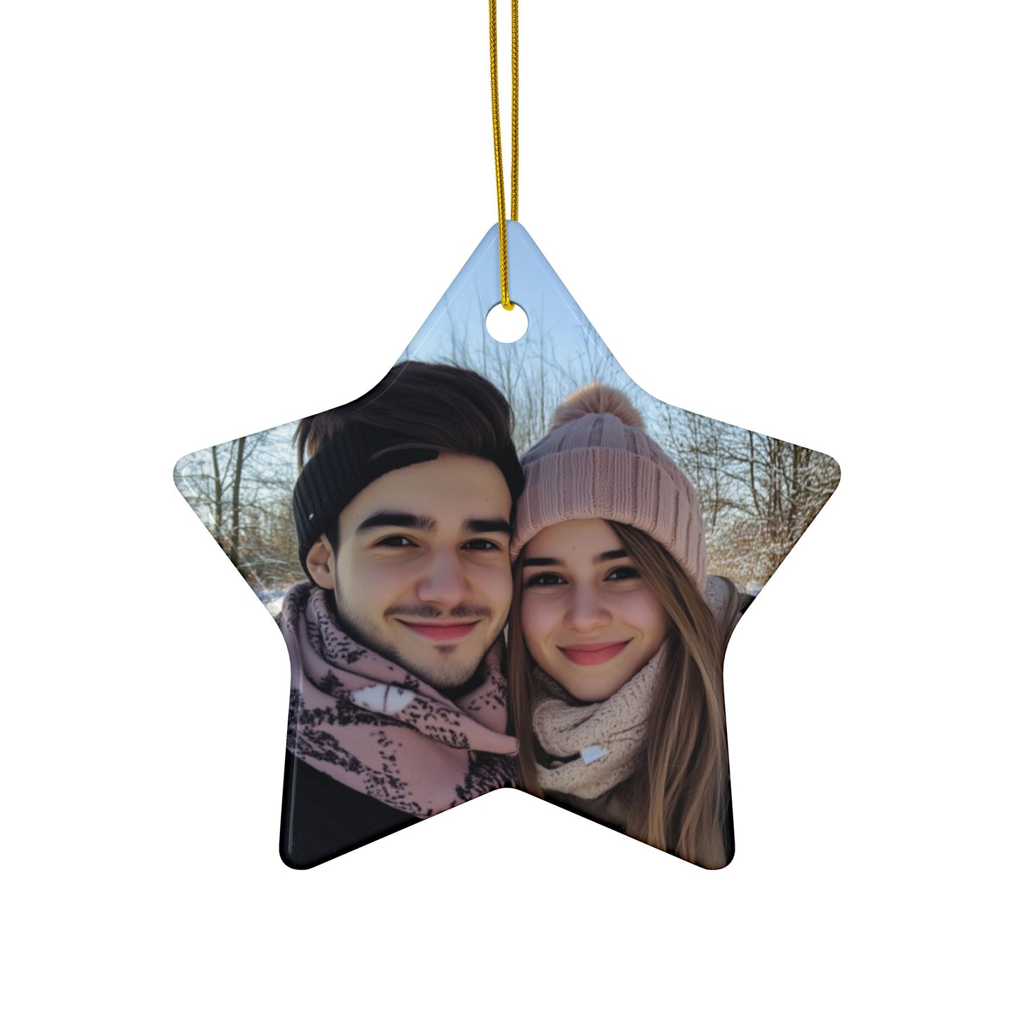 Custom Photo Ceramic Ornament