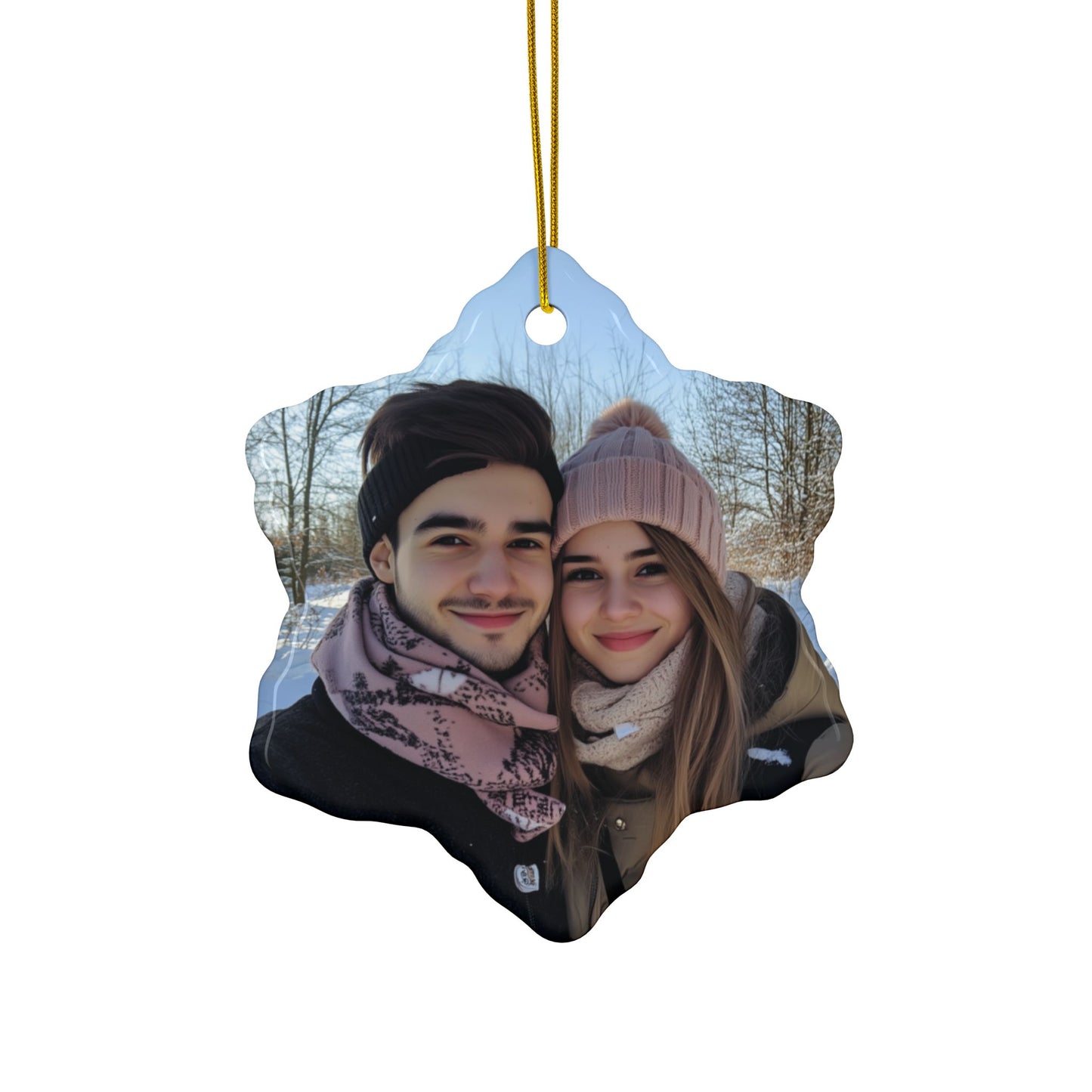 Custom Photo Ceramic Ornament