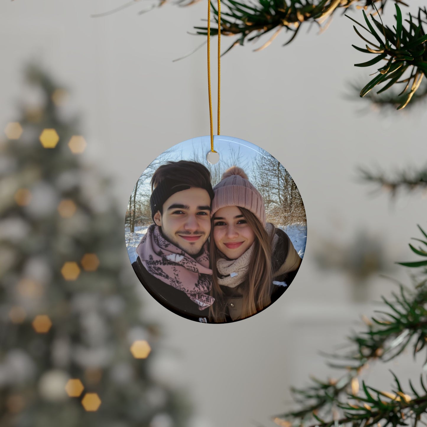 Custom Photo Ceramic Ornament