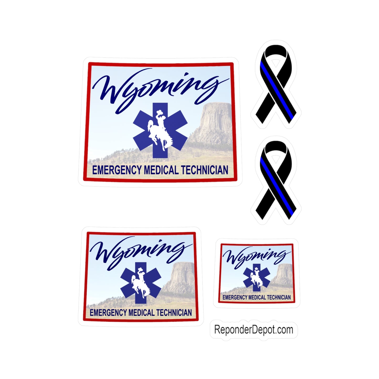 Wyoming EMT Patch Decal Set