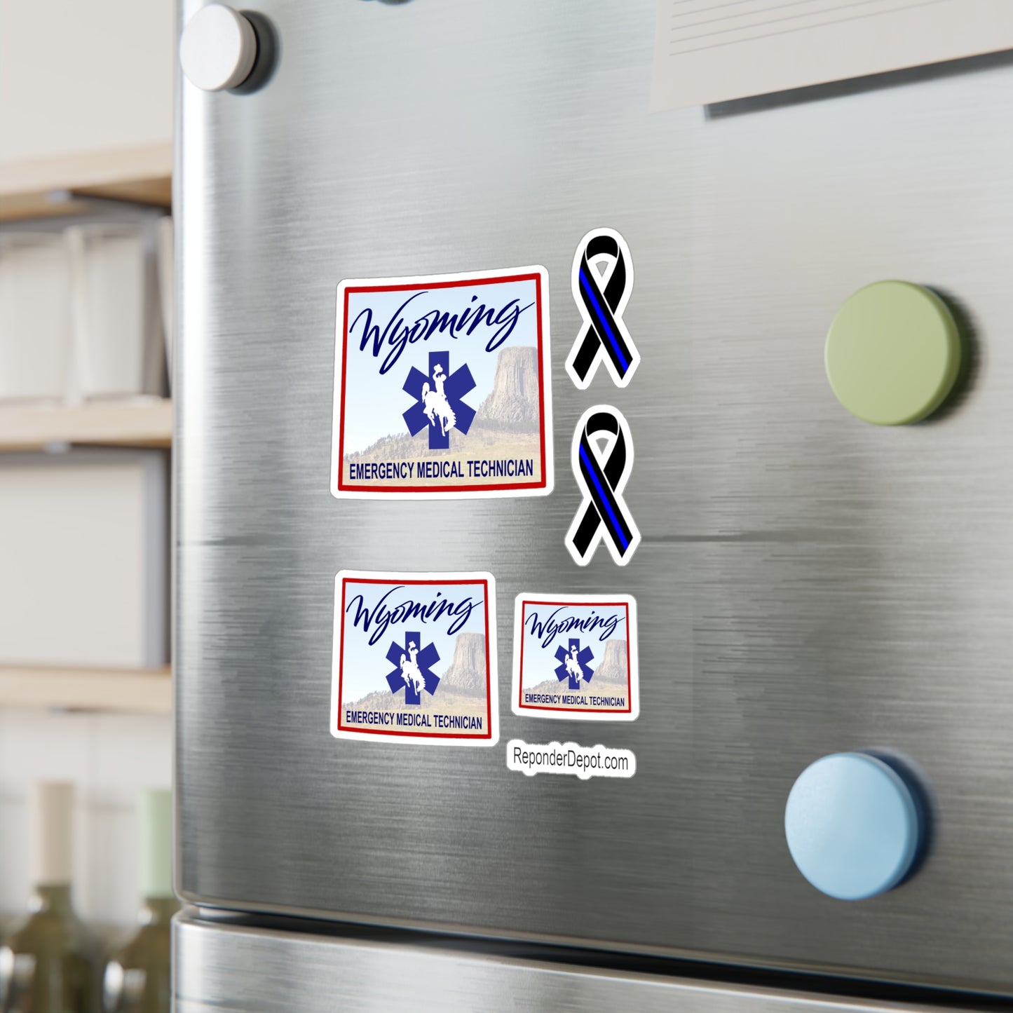 Wyoming EMT Patch Decal Set