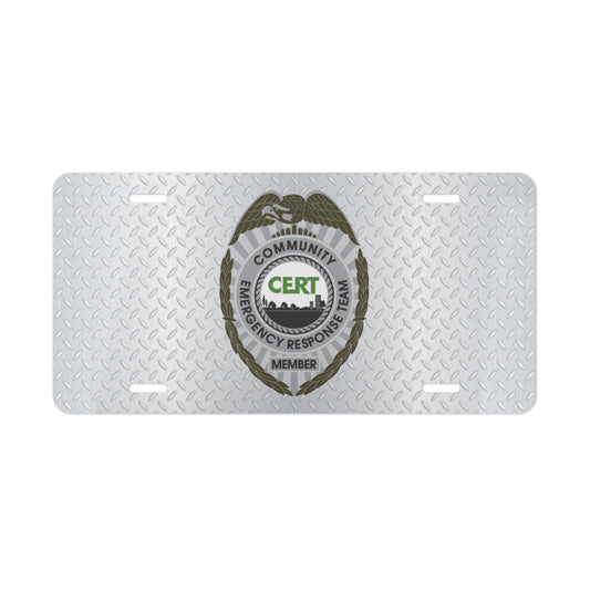 CERT Badge License Plate