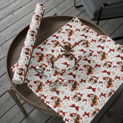 Dog with Bows Wrapping Paper