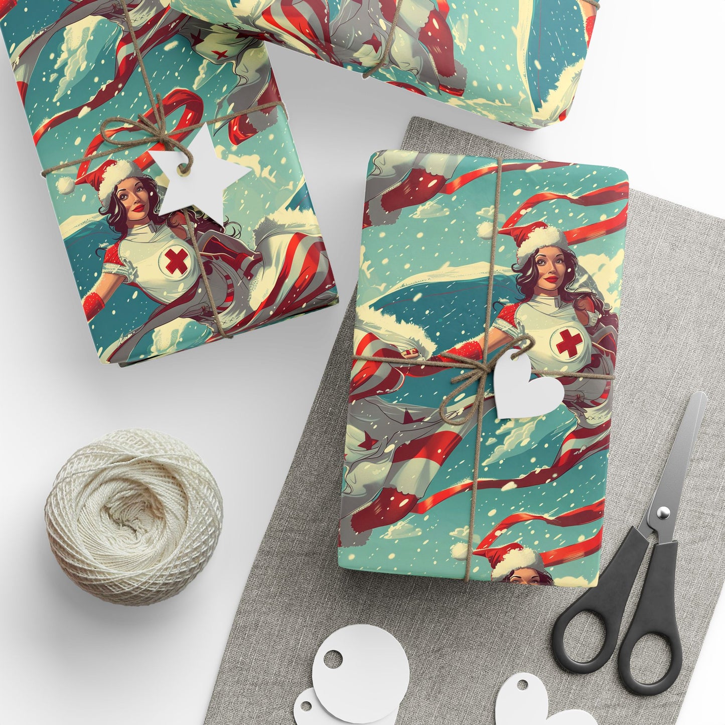 Superhero Nurse Wrapping Paper