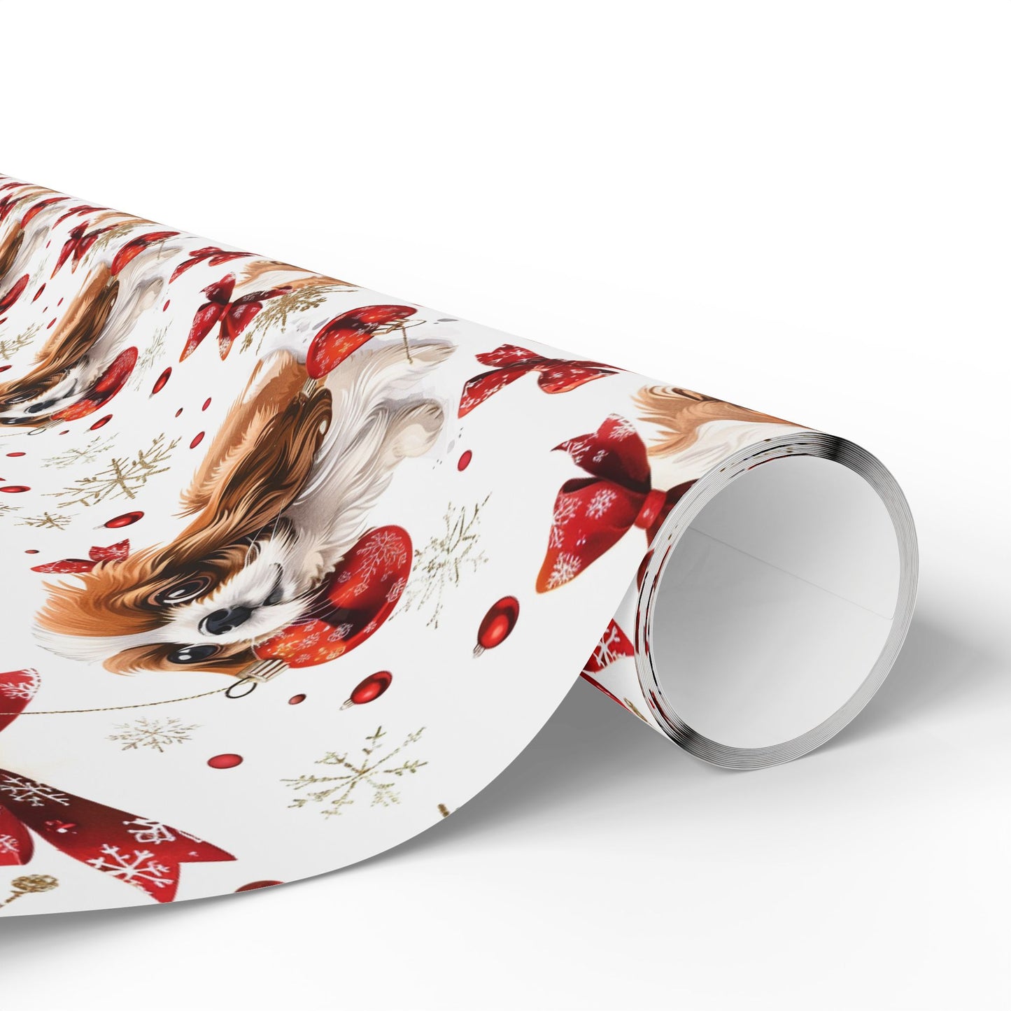 Dog with Bows Wrapping Paper