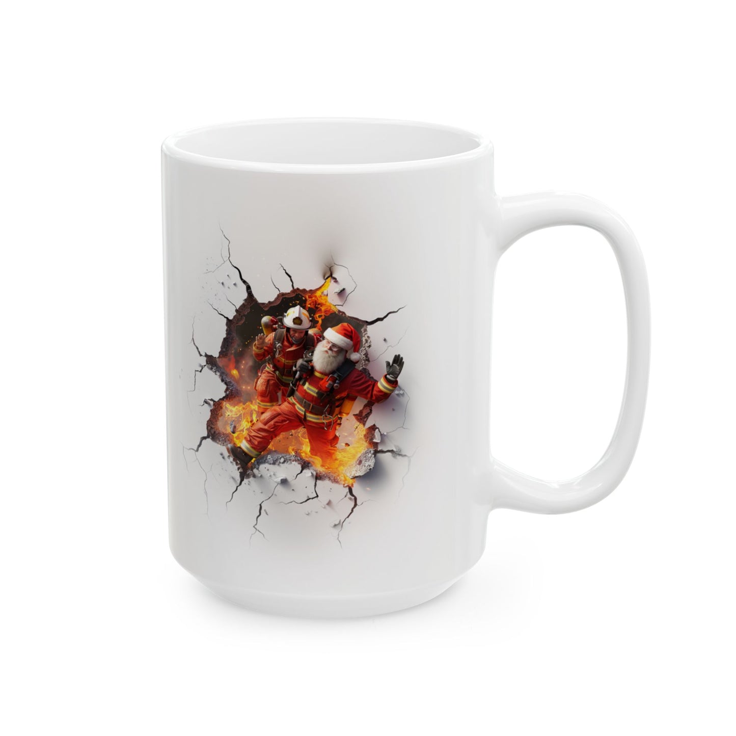 Firefighter and Santa Mug