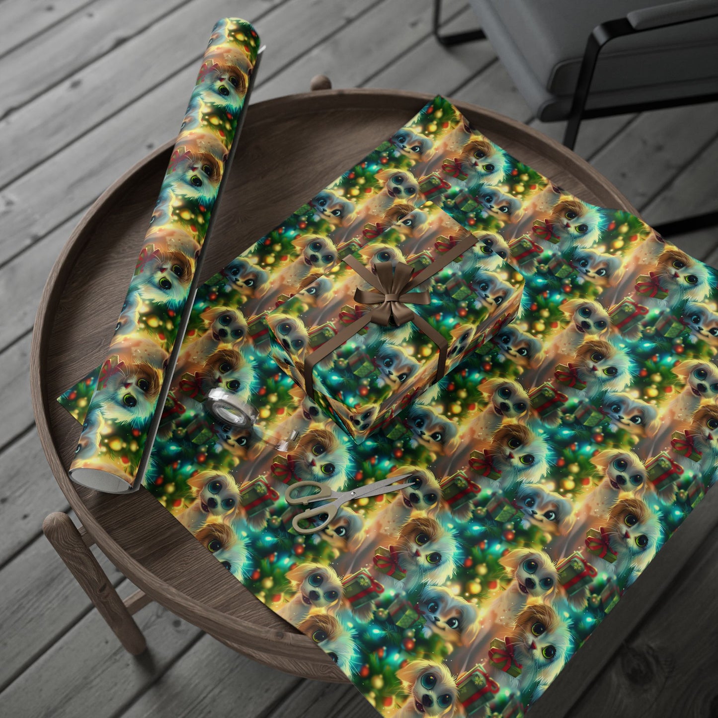 Puppy & Kitten Wrapping Paper