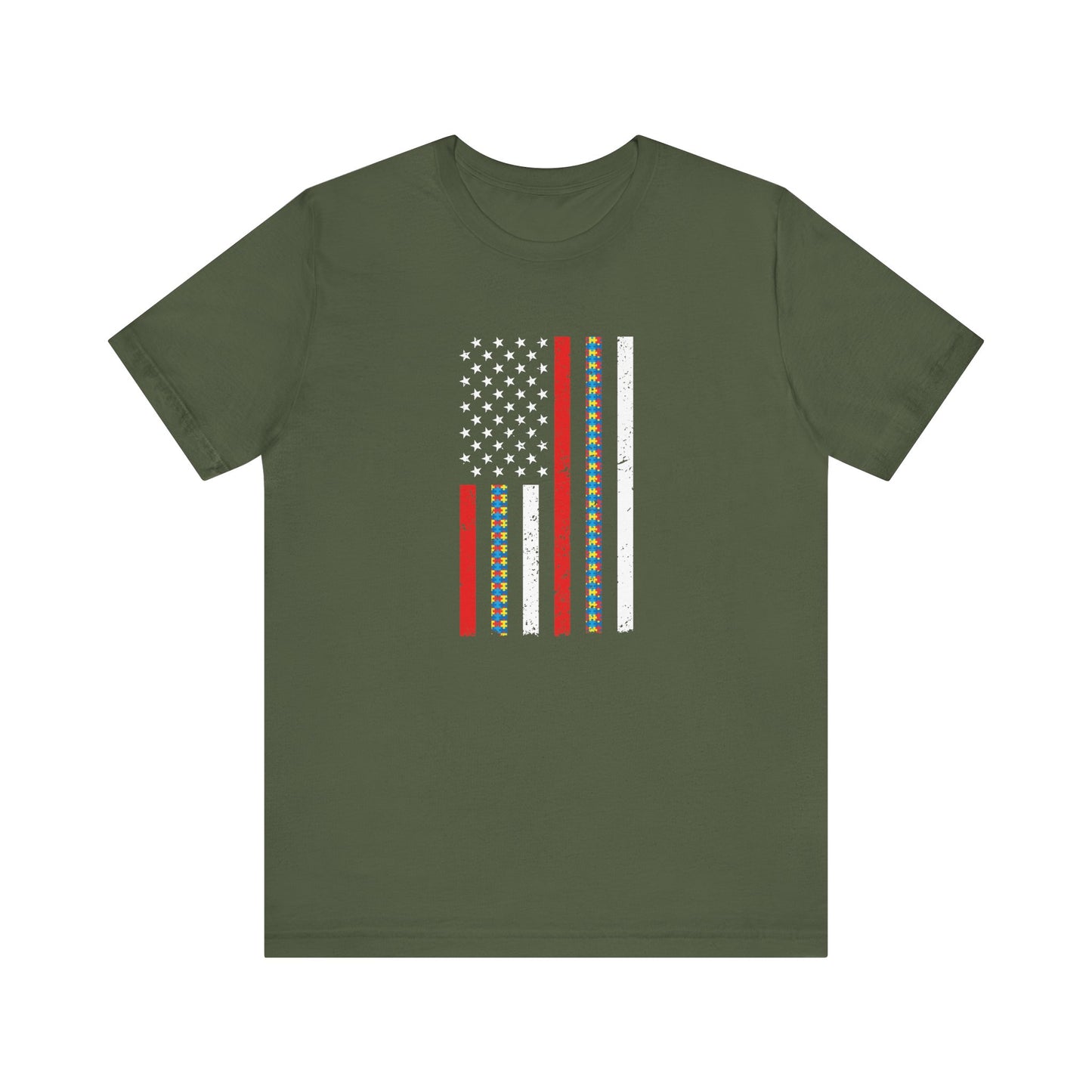 Autism American Firefighter Flag T-Shirt