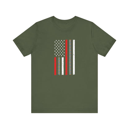 Autism American Firefighter Flag T-Shirt