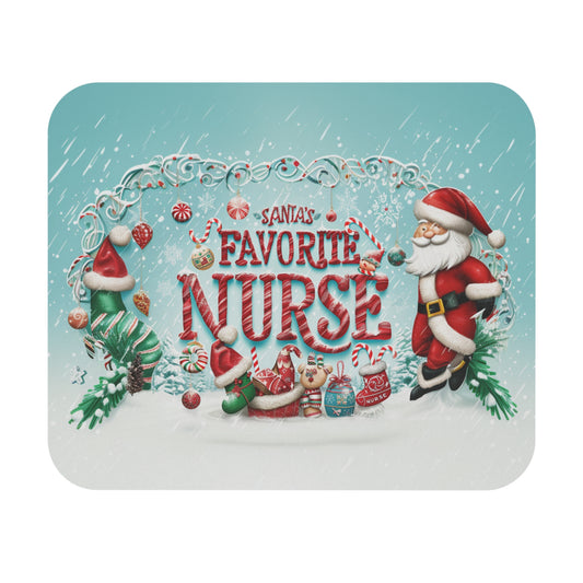 Santa's Favorite Nurse Mouse Pad