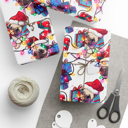 Christmas Pug Wrapping Paper