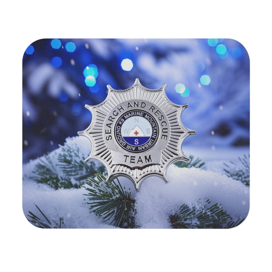 SAR Badge Snowflake Mouse Pad