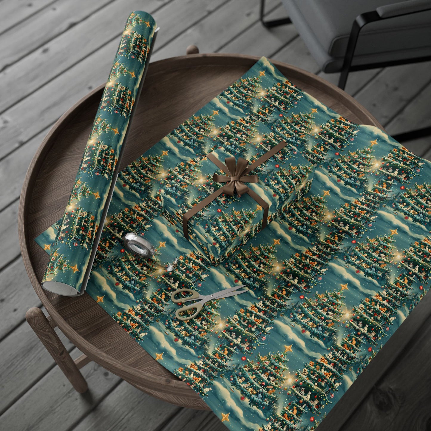 Vet & Pets Christmas Tree Wrapping Paper