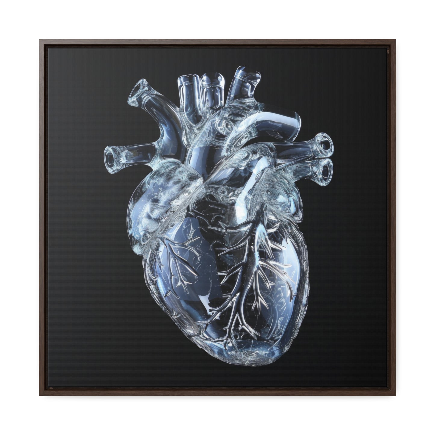 Framed Canvas - Glass Heart