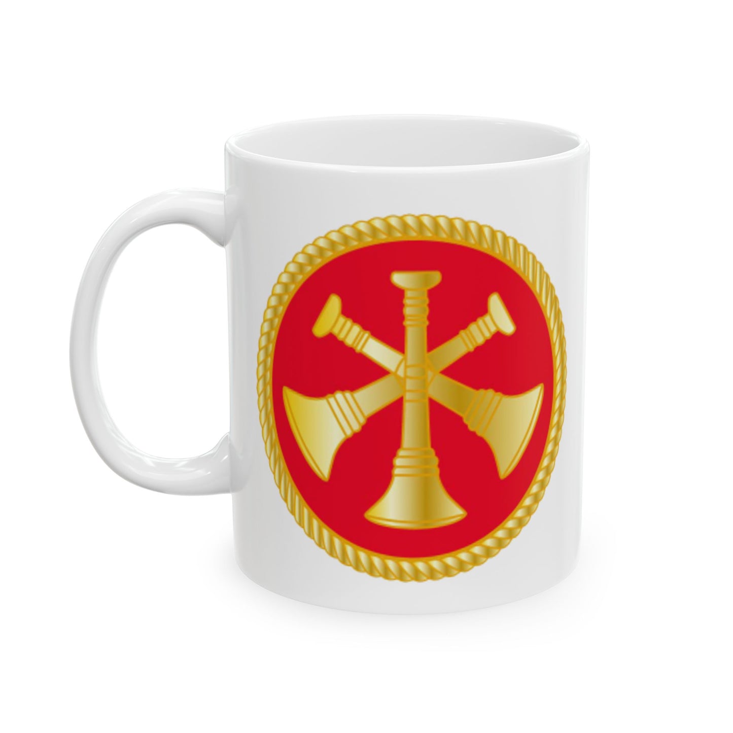 Rank - 3 Bugles - Red Mug