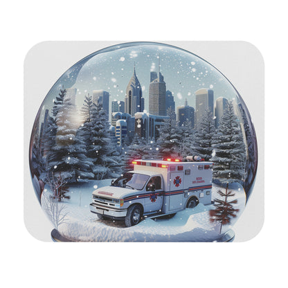 Ambulance Snow Globe Mouse Pad
