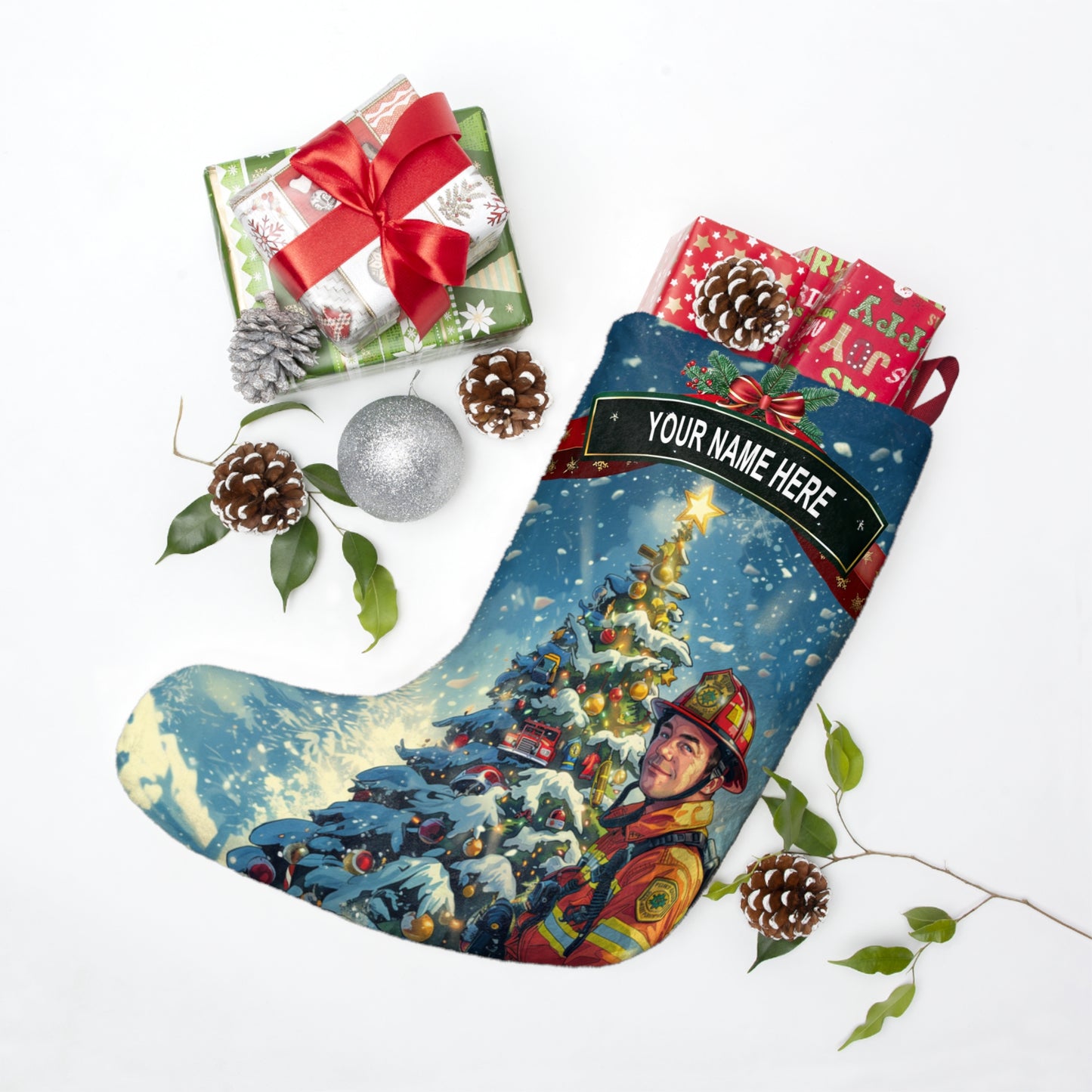Firefighter Tree Stocking