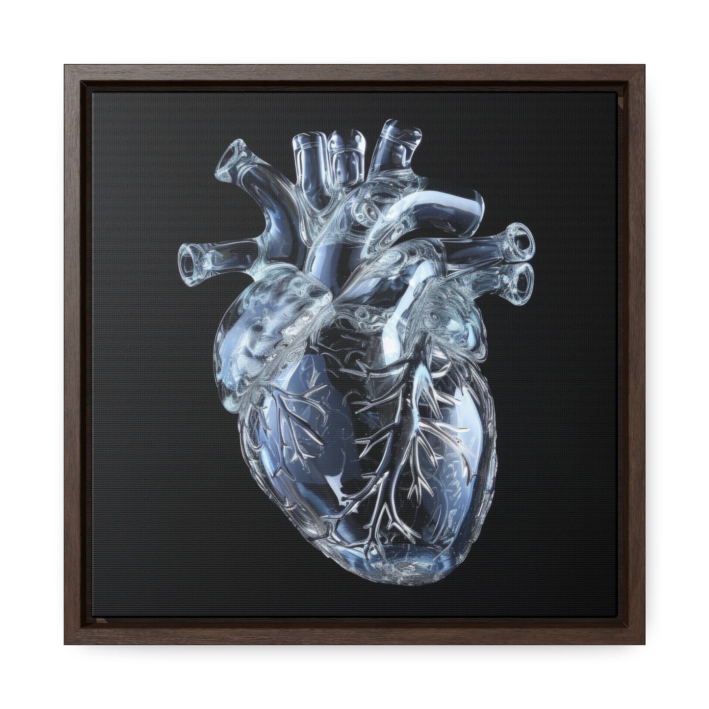 Framed Canvas - Glass Heart