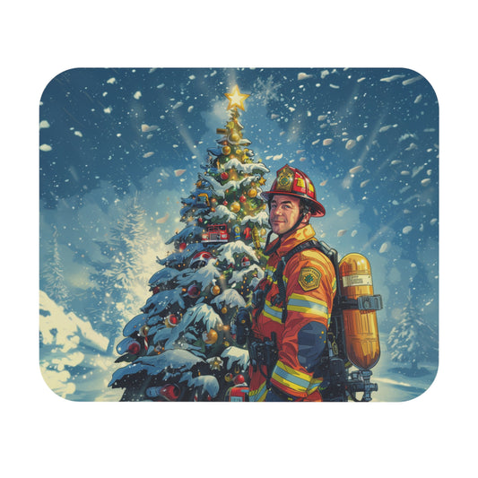 Firefighter Tree Mouse Pad