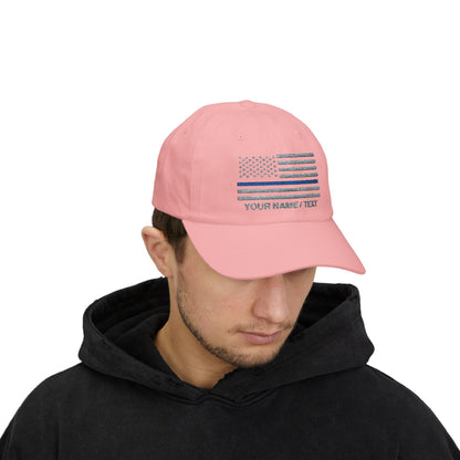 American Flag Custom Blue Line Baseball Cap