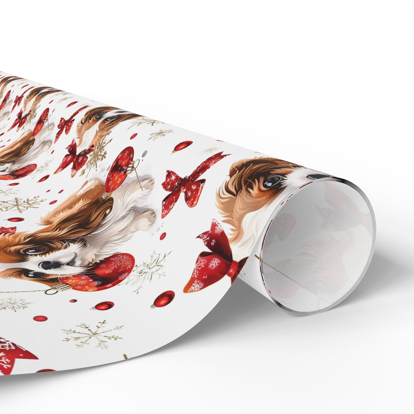 Dog with Bows Wrapping Paper