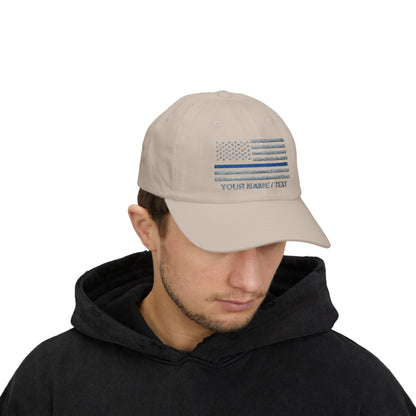 American Flag Custom Blue Line Baseball Cap