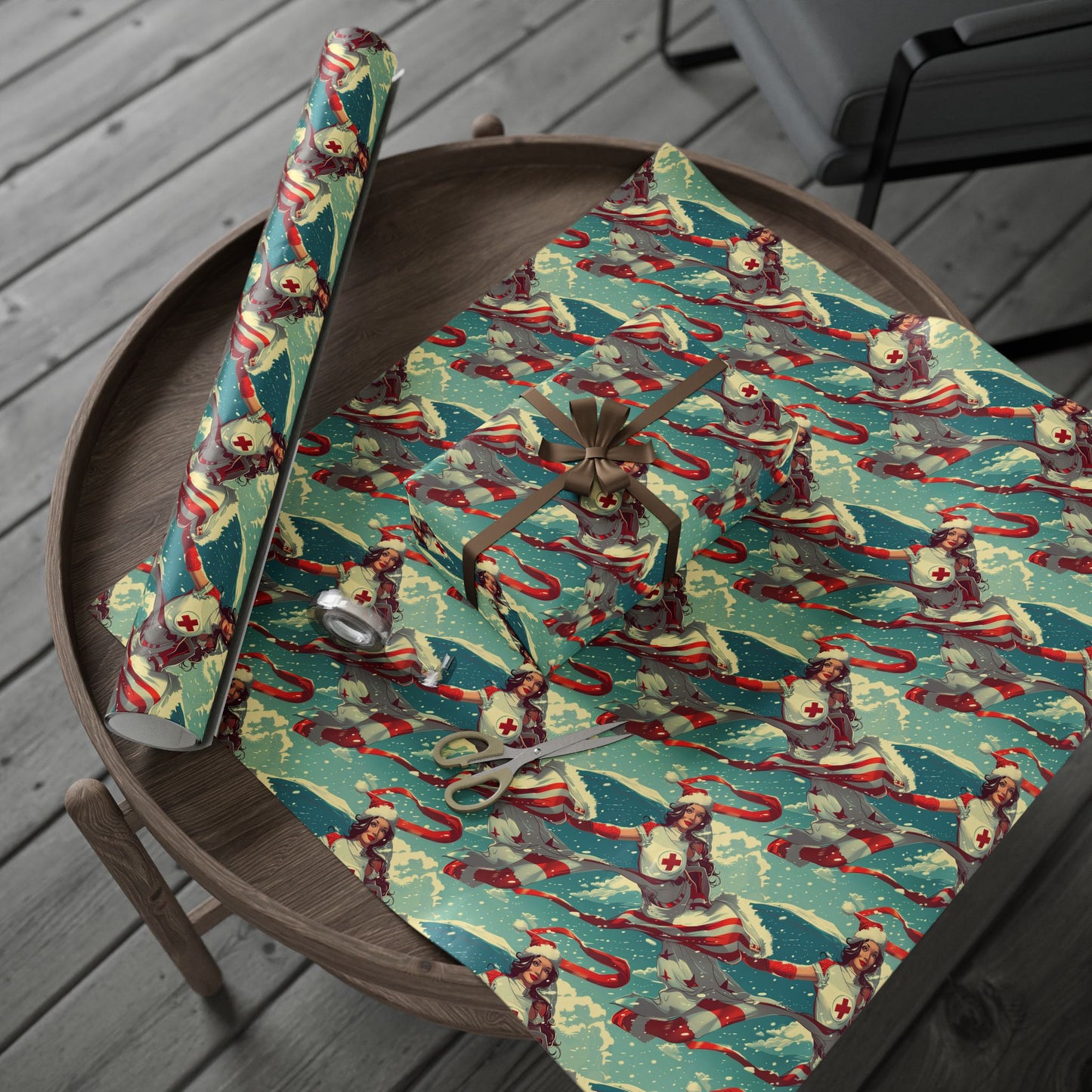 Superhero Nurse Wrapping Paper