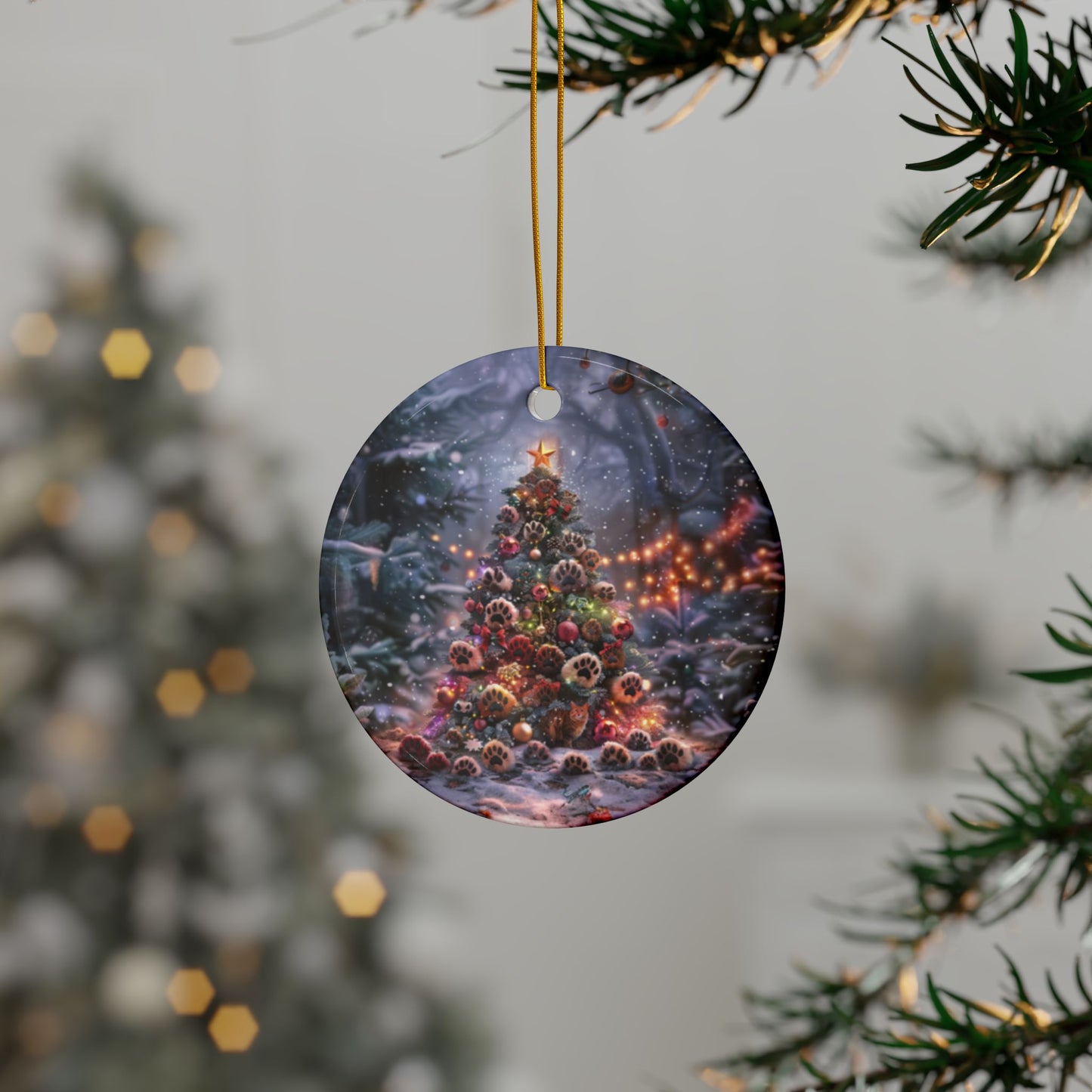 Christmas Tree Paws Ornament