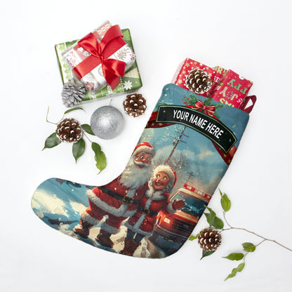 Mr & Mrs Claus Posing Stocking