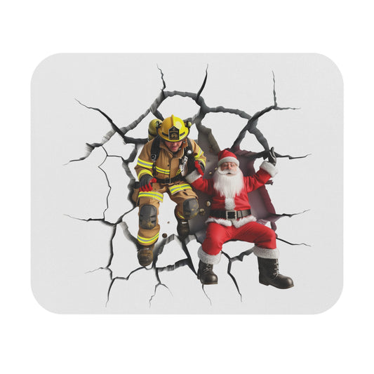 Firefighter & Santa Mouse Pad