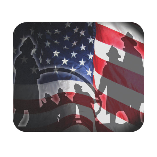 Firefighter American Flag Mouse Pad