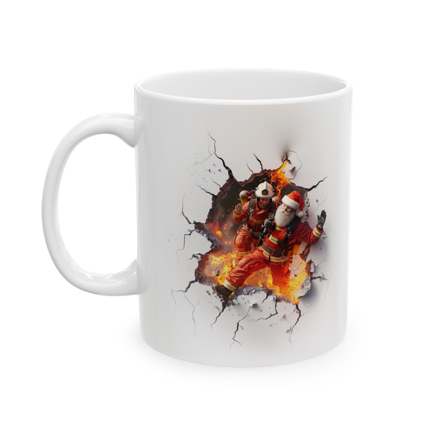 Firefighter and Santa Mug