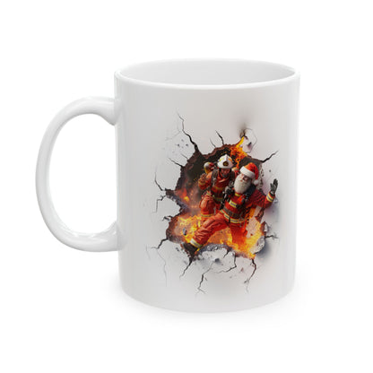 Firefighter and Santa Mug