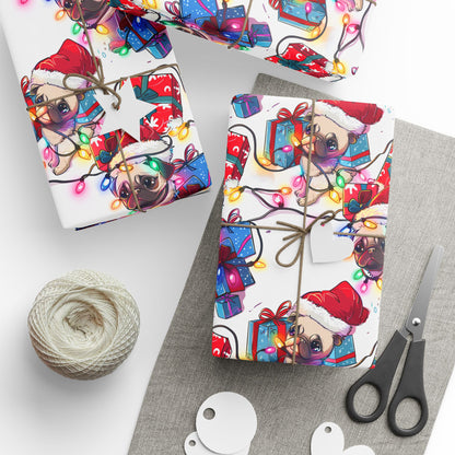 Christmas Pug Wrapping Paper