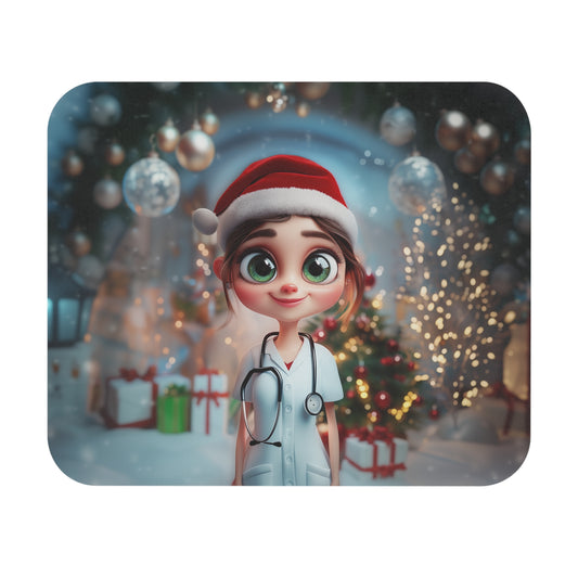 Christmas Nurse Mouse Pad