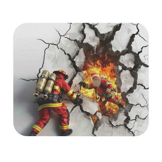 Firefighter Santa Mouse Pad