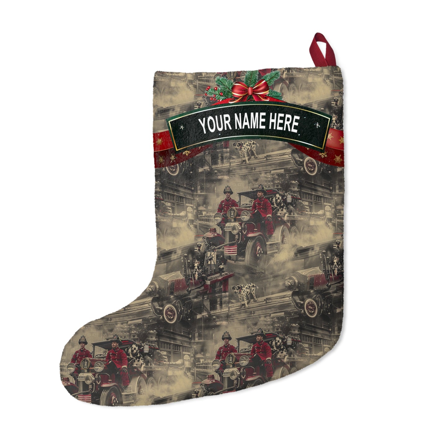 Vintage Firefighters Stocking