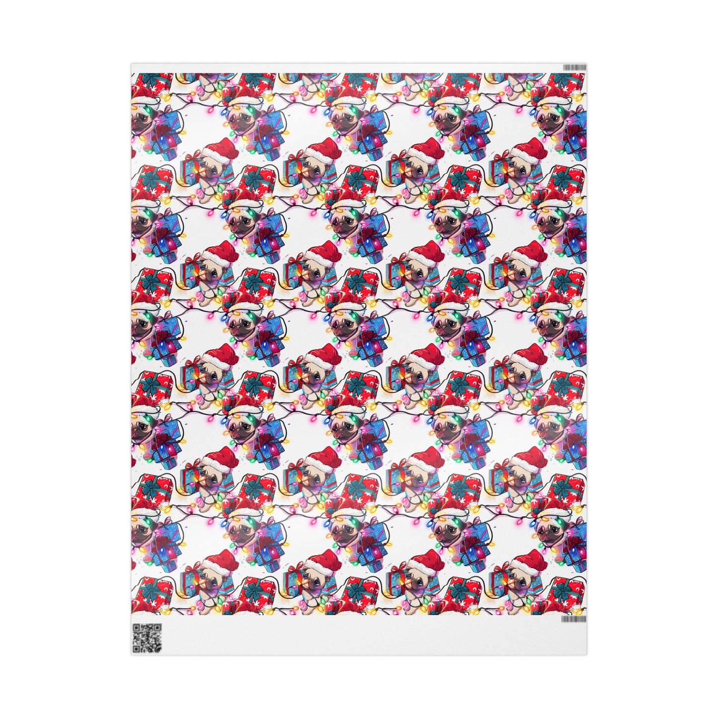 Christmas Pug Wrapping Paper