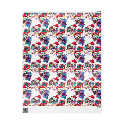 Christmas Pug Wrapping Paper