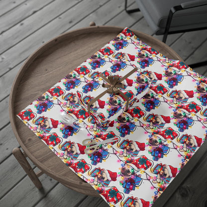 Christmas Pug Wrapping Paper