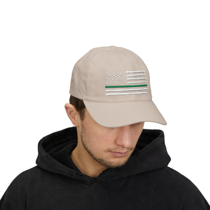 American Flag Green Line Baseball Cap