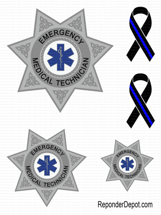 EMT Badge Decal Set