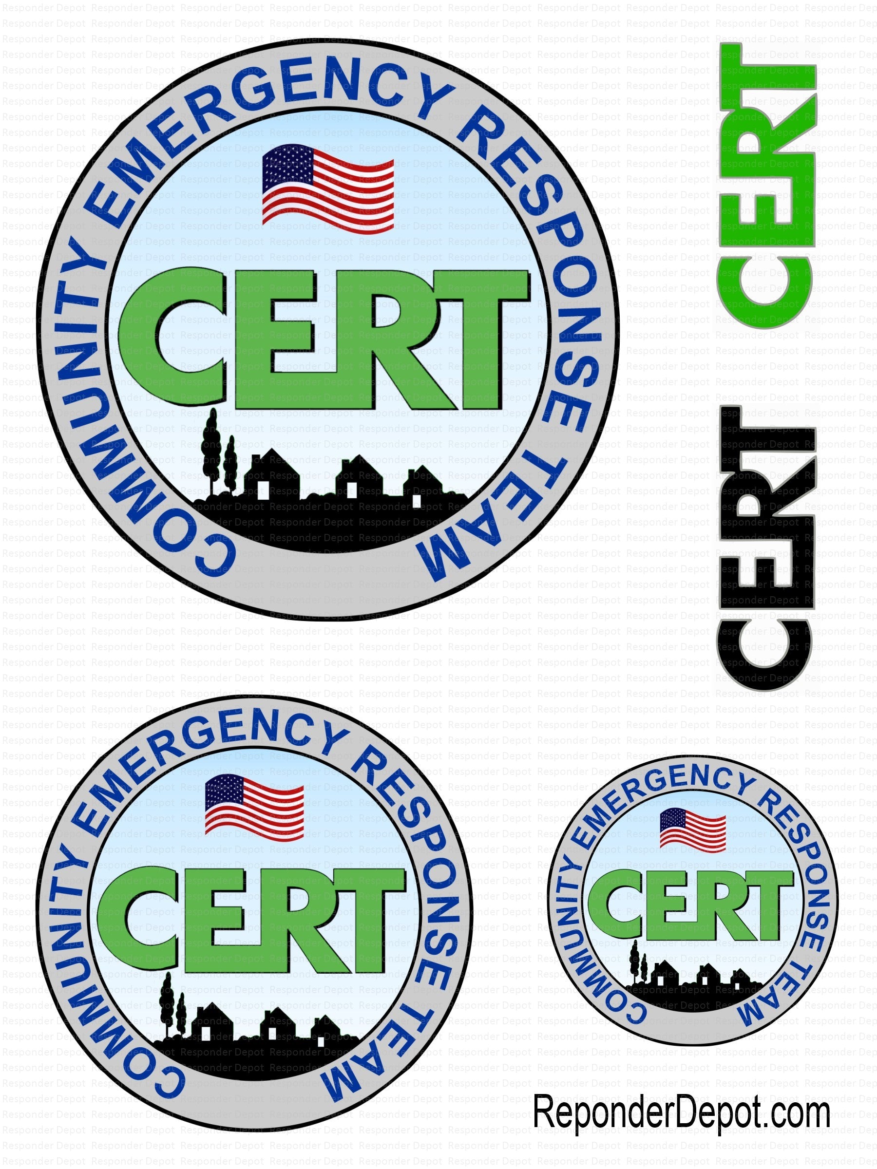 Cert Rocker Patch CERT Patch Decal Set – Responder Depot
