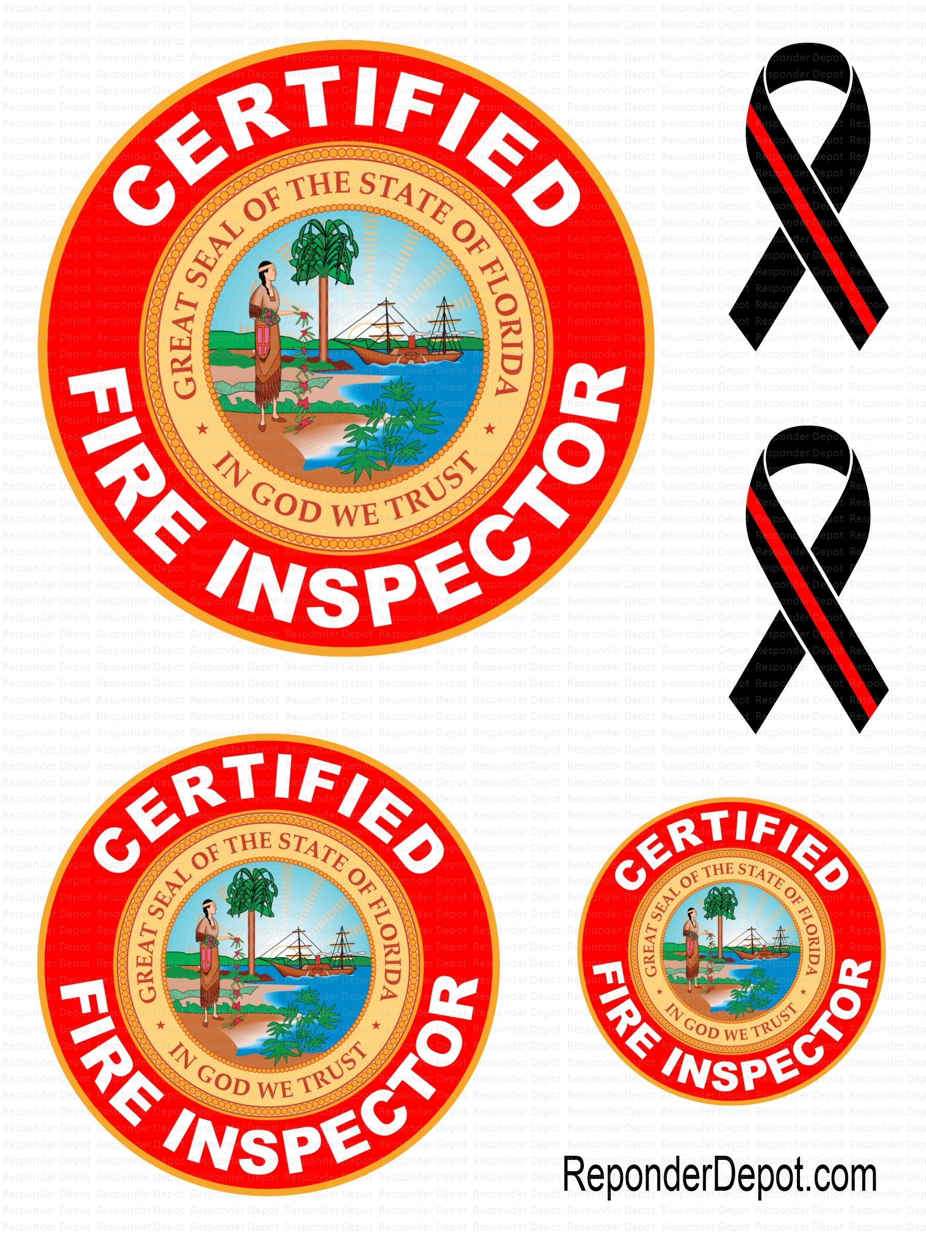 FL Certified Fire Inspector Decal Set – Responder Depot