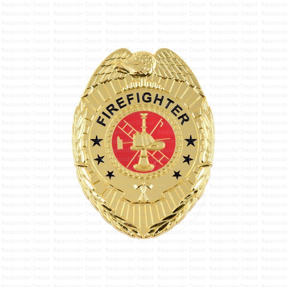 Firefighter Badge - Gold