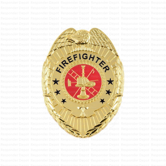 Firefighter Badge - Gold