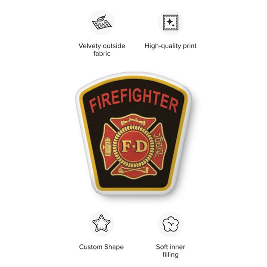 Firefighter Patch Pillow